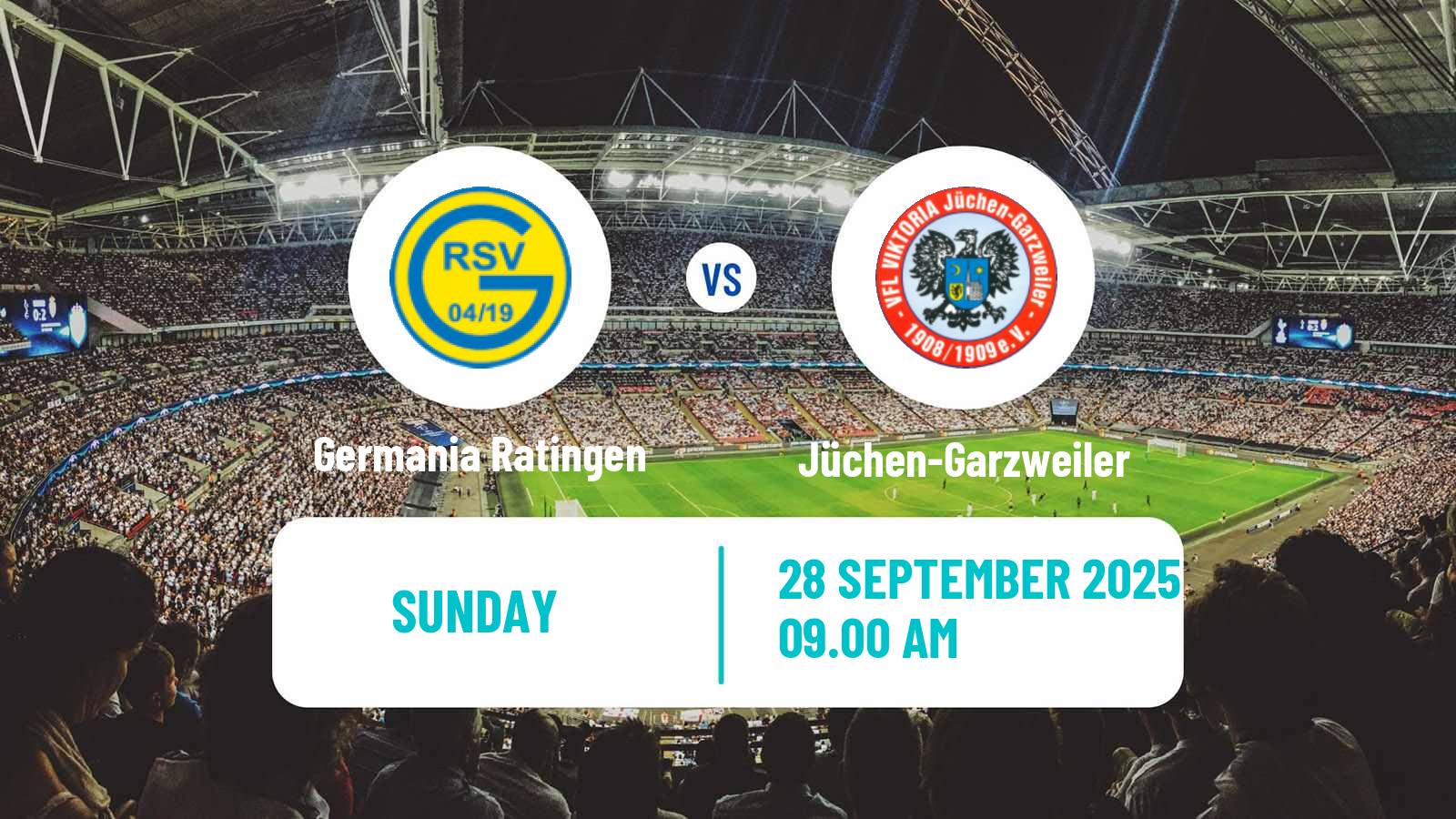 Football German Oberliga Niederrhein Germania Ratingen - Jüchen-Garzweiler