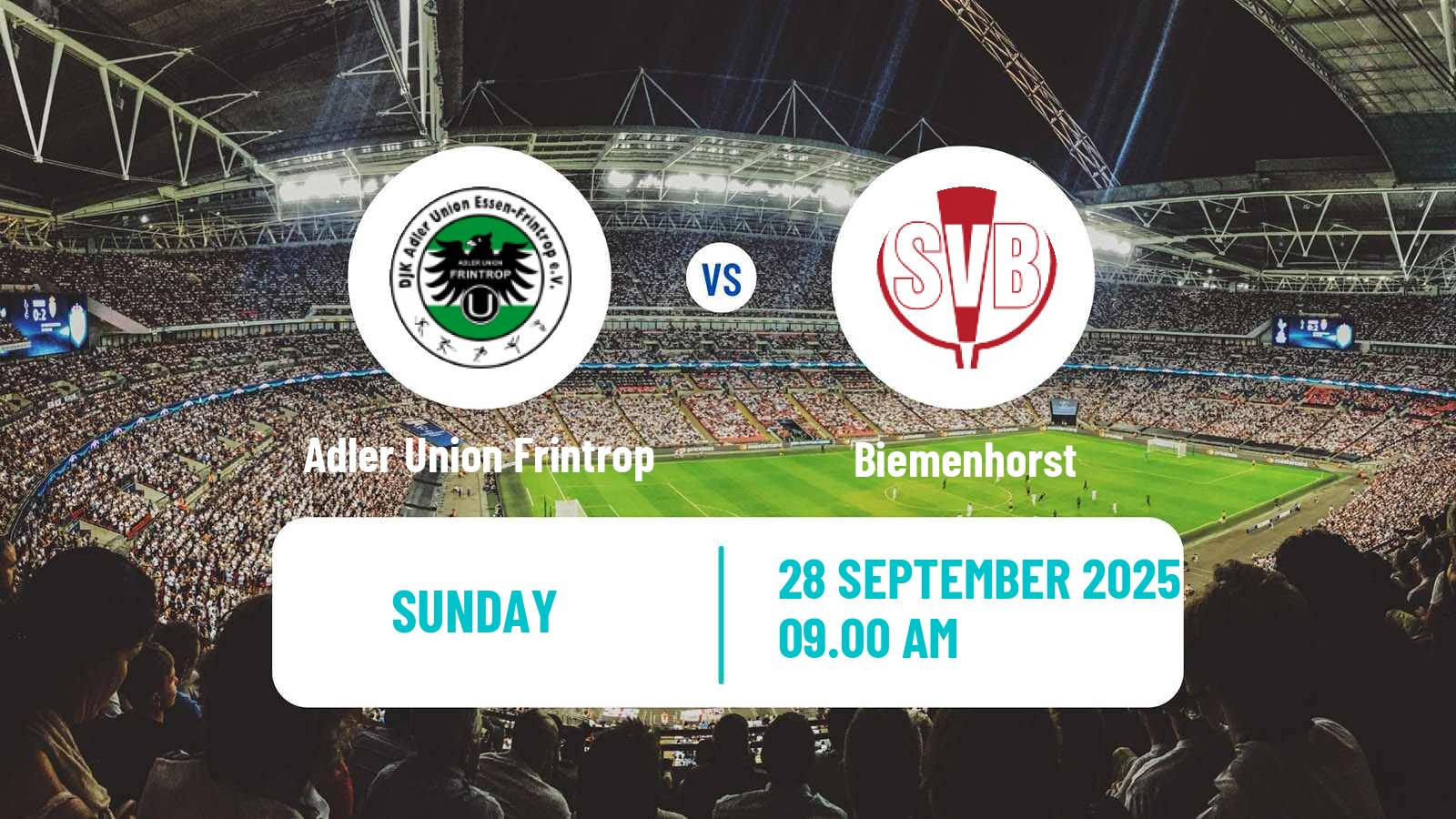 Football German Oberliga Niederrhein Adler Union Frintrop - Biemenhorst