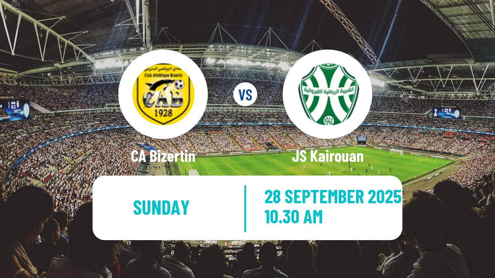 Football Tunisian Ligue Professionnelle 1 Bizertin - JS Kairouan