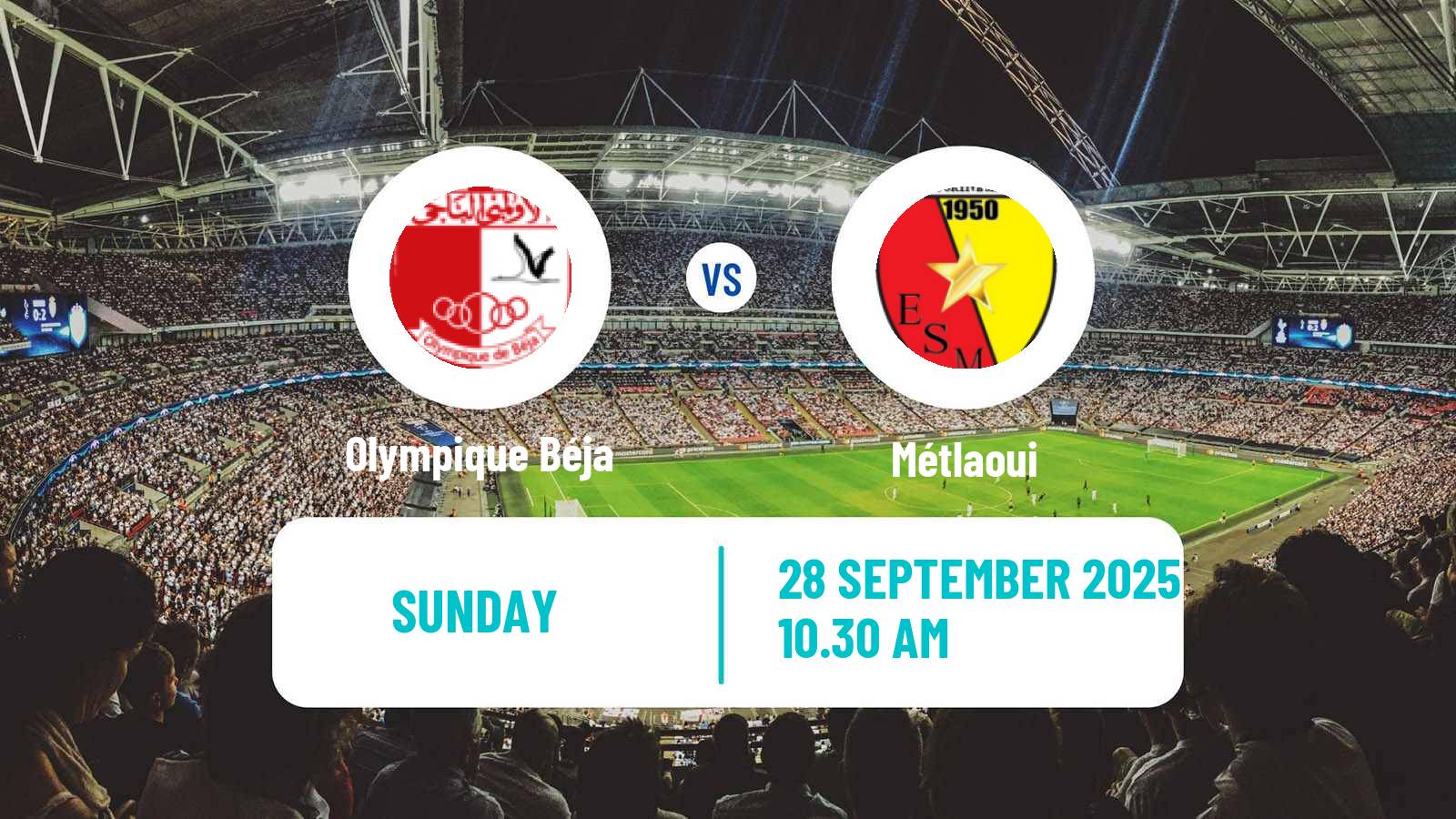 Football Tunisian Ligue Professionnelle 1 Olympique Béja - Métlaoui