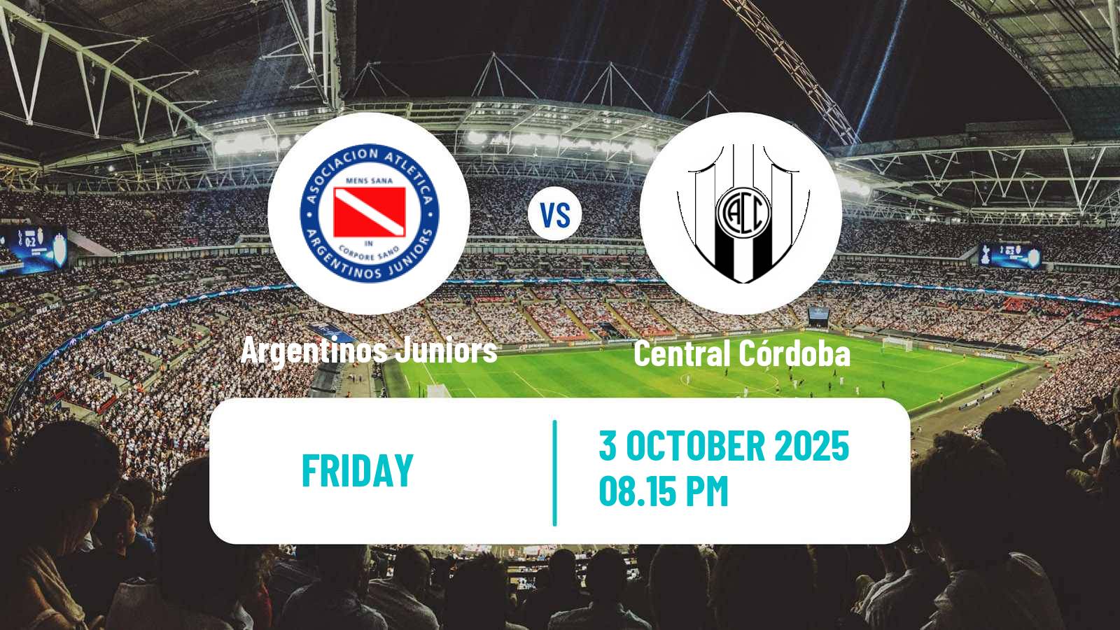 Football Argentinian Liga Profesional Argentinos Juniors - Central Córdoba