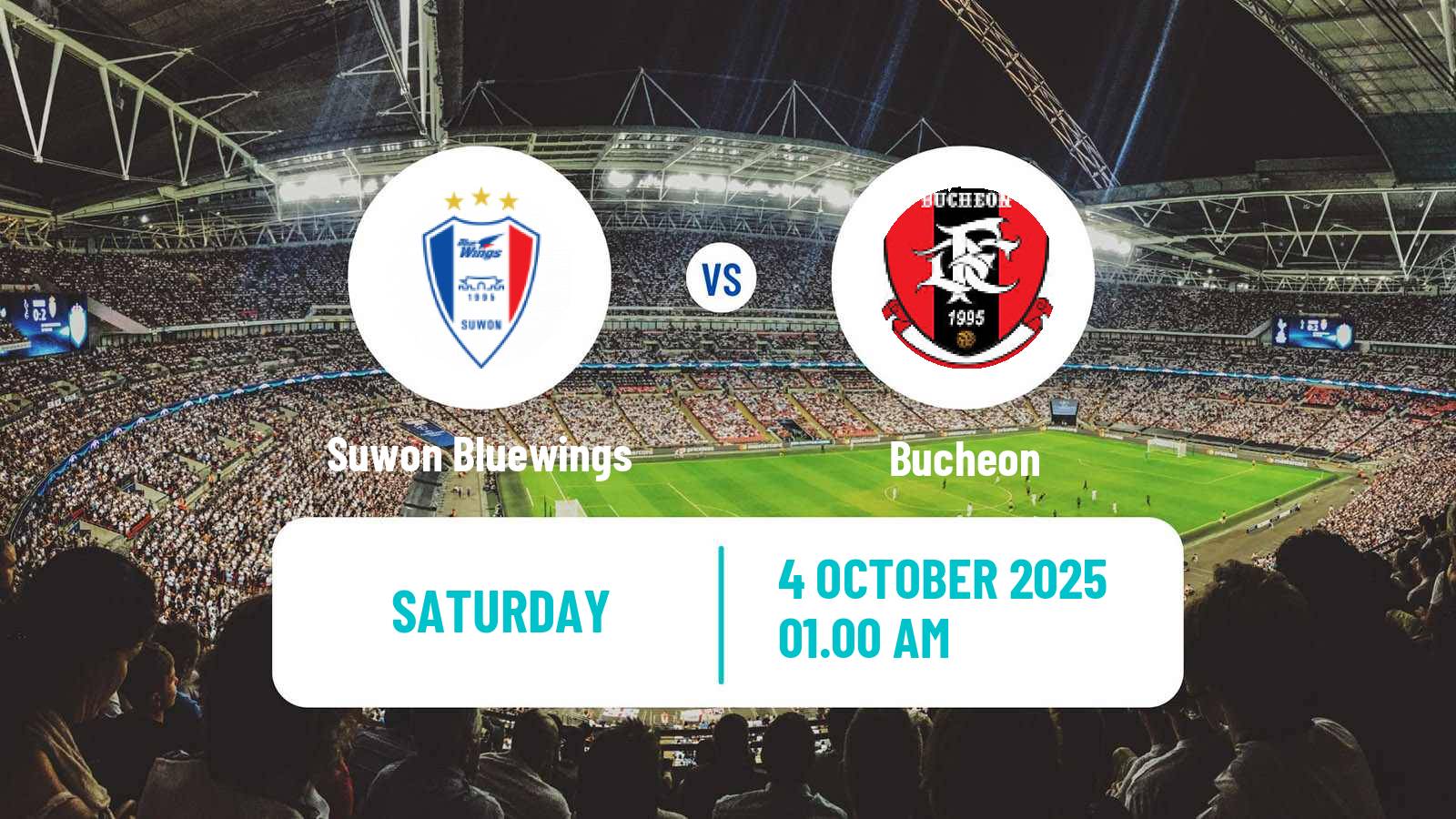 Football South Korean K-League 2 Suwon Bluewings - Bucheon