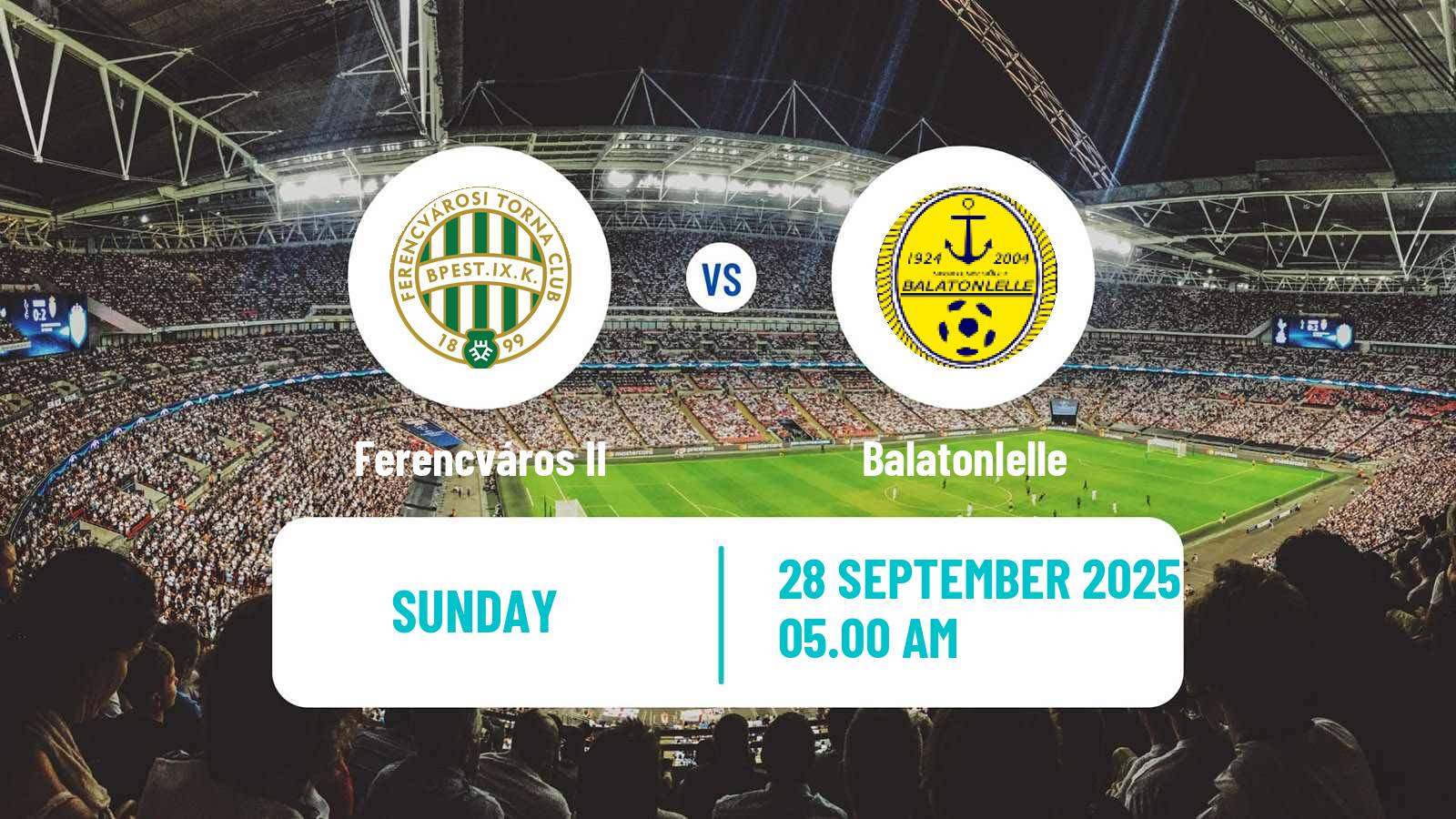Football Hungarian NB III Southwest Ferencváros II - Balatonlelle
