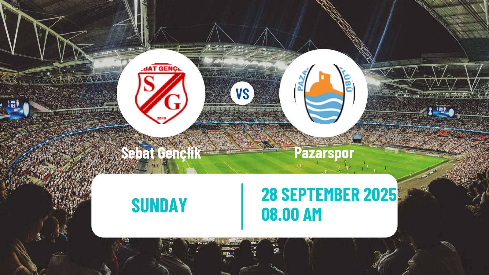 Football Turkish 3 Lig Group 3 Sebat Gençlik - Pazarspor