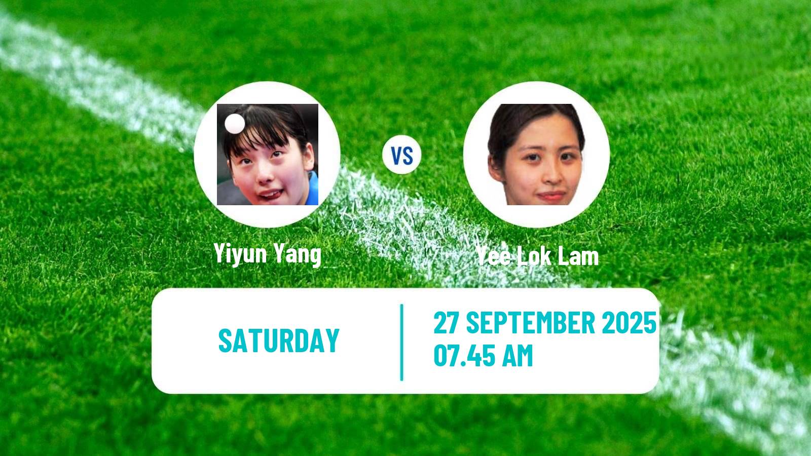 Table tennis China Smash Women Yiyun Yang - Yee Lok Lam