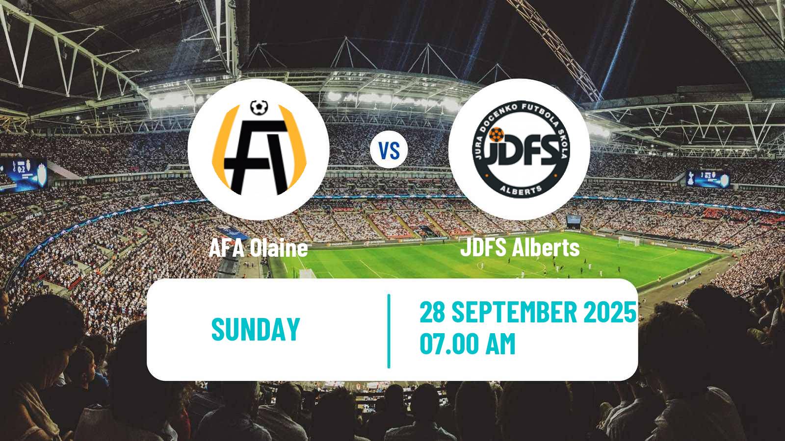 Football Latvian 1 Liga Olaine - JDFS Alberts