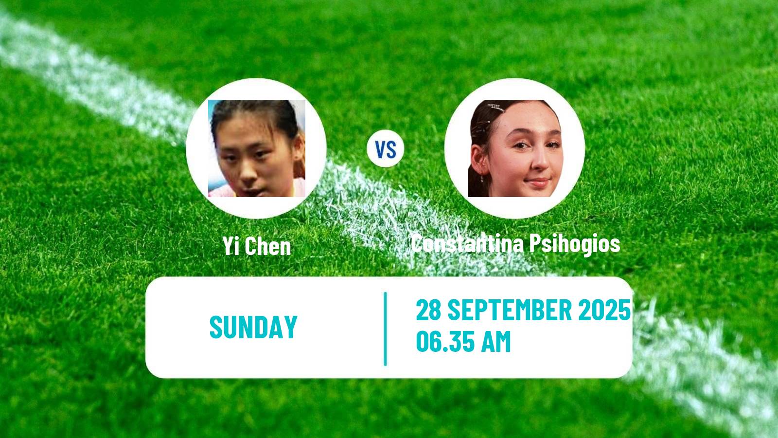 Table tennis China Smash Women Yi Chen - Constantina Psihogios