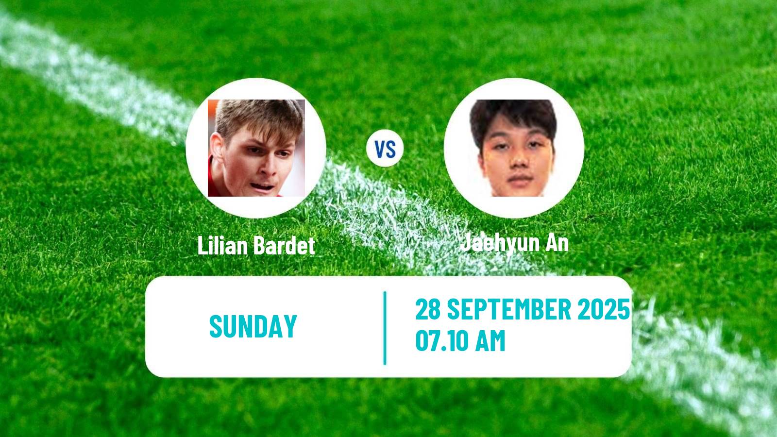 Table tennis China Smash Men Lilian Bardet - Jaehyun An