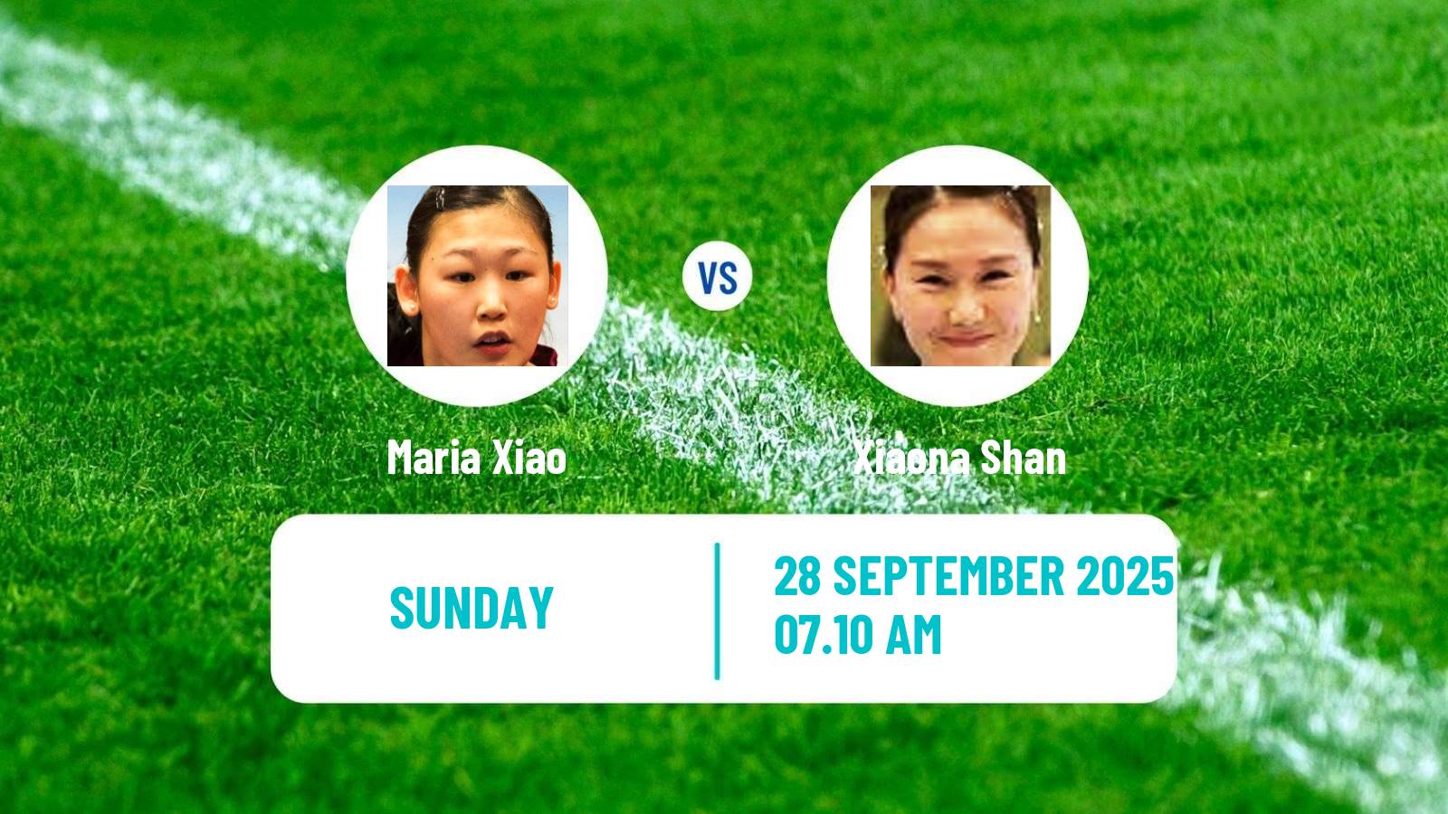 Table tennis China Smash Women Maria Xiao - Xiaona Shan