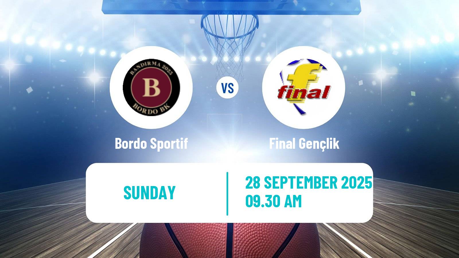 Basketball Turkish TBL Bordo Sportif - Final Gençlik