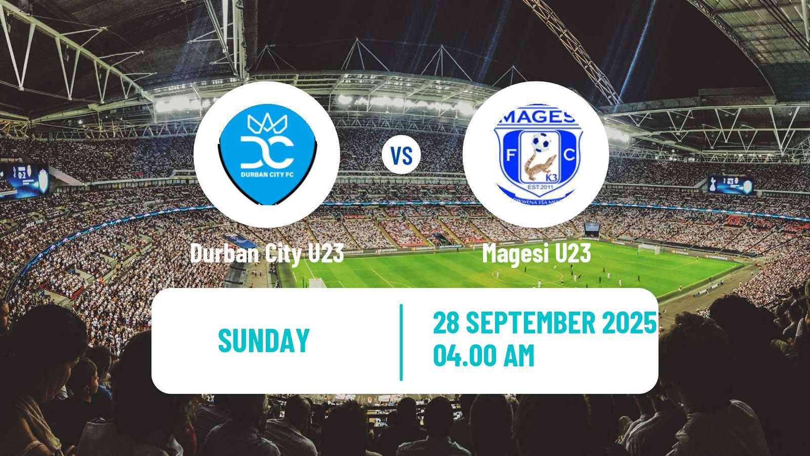 Football South African Diski Challenge Durban City U23 - Magesi U23