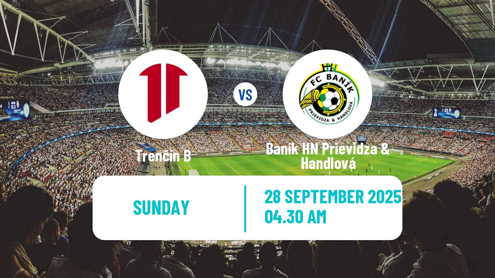 Football Slovak 3 Liga West Trenčín B - Baník HN Prievidza & Handlová