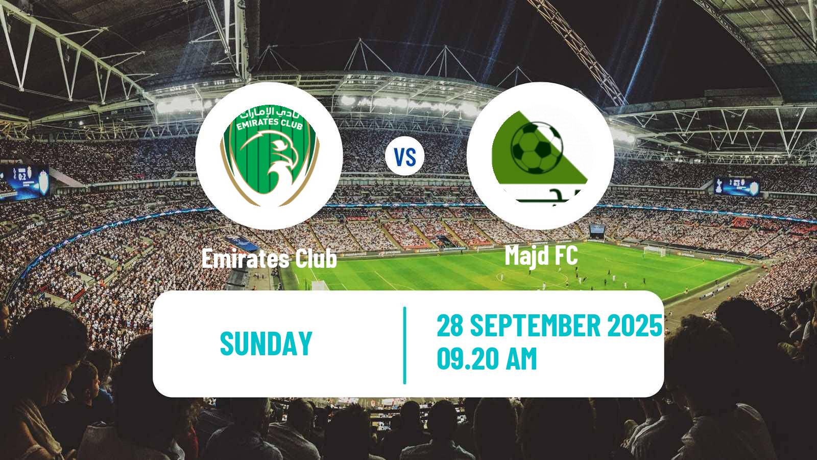 Football UAE Division 1 Emirates Club - Majd