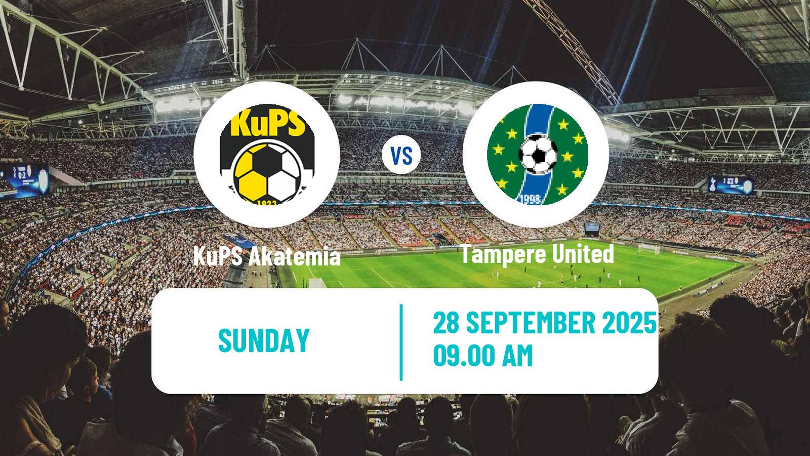 Football Finnish Ykkonen KuPS Akatemia - Tampere United