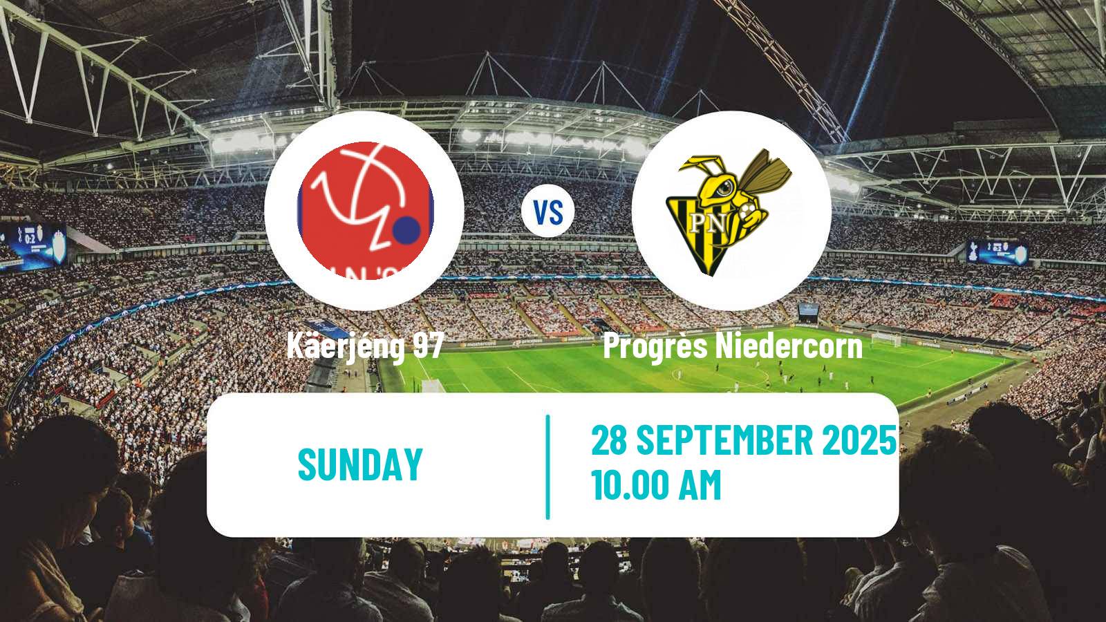 Football Luxembourg National Division Käerjéng 97 - Progrès Niedercorn