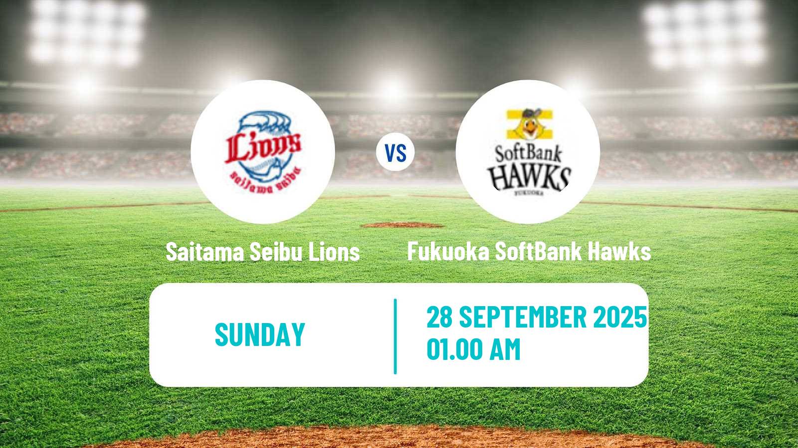 Baseball NPB Saitama Seibu Lions - Fukuoka SoftBank Hawks