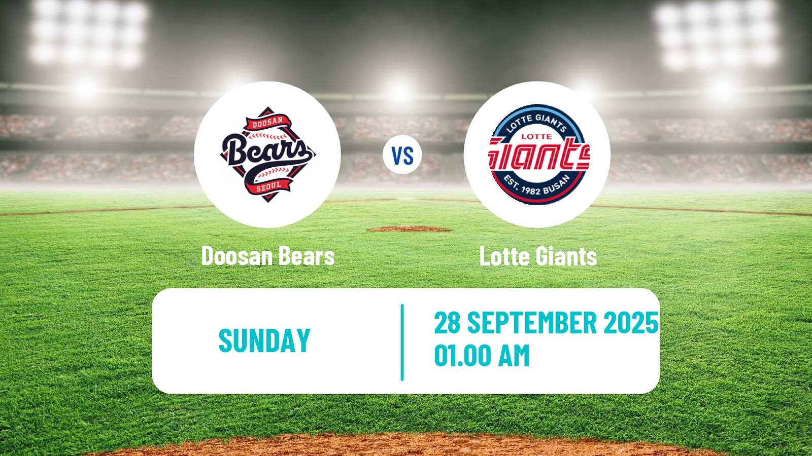 Baseball KBO Doosan Bears - Lotte Giants