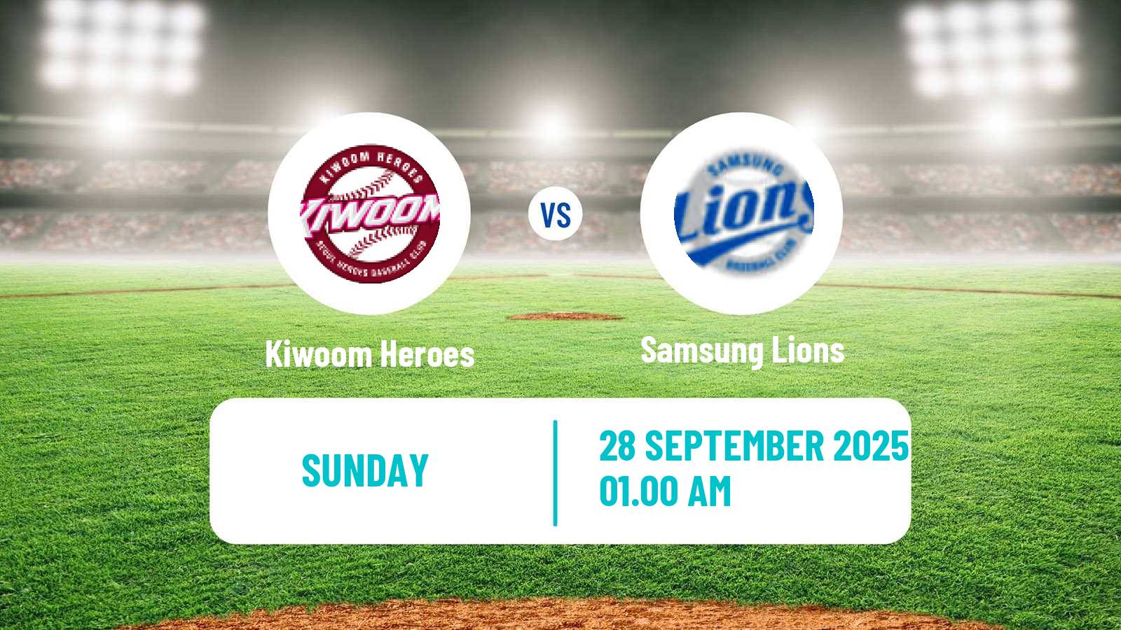 Baseball KBO Kiwoom Heroes - Samsung Lions
