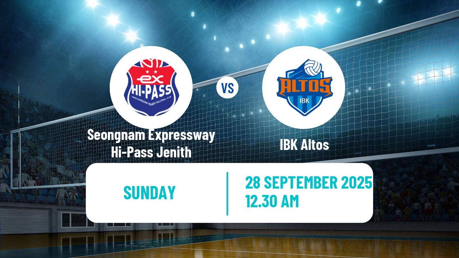 Volleyball South Korean KOVO Cup Volleyball Women Seongnam Expressway Hi-Pass Jenith - IBK Altos