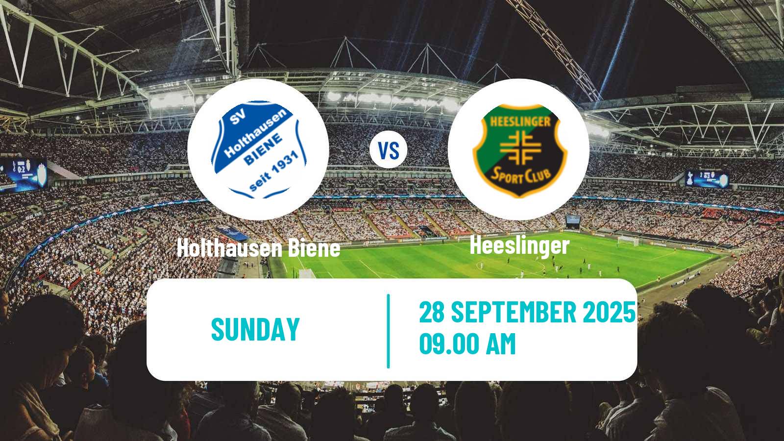 Football German Oberliga Niedersachsen Holthausen Biene - Heeslinger