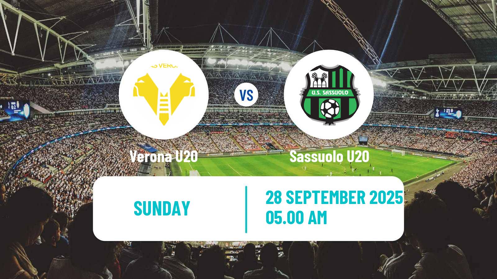 Football Italian Primavera 1 Verona U20 - Sassuolo U20