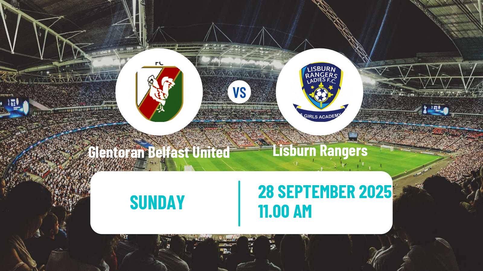 Football Northern Irish Premiership Women Glentoran Belfast United - Lisburn Rangers