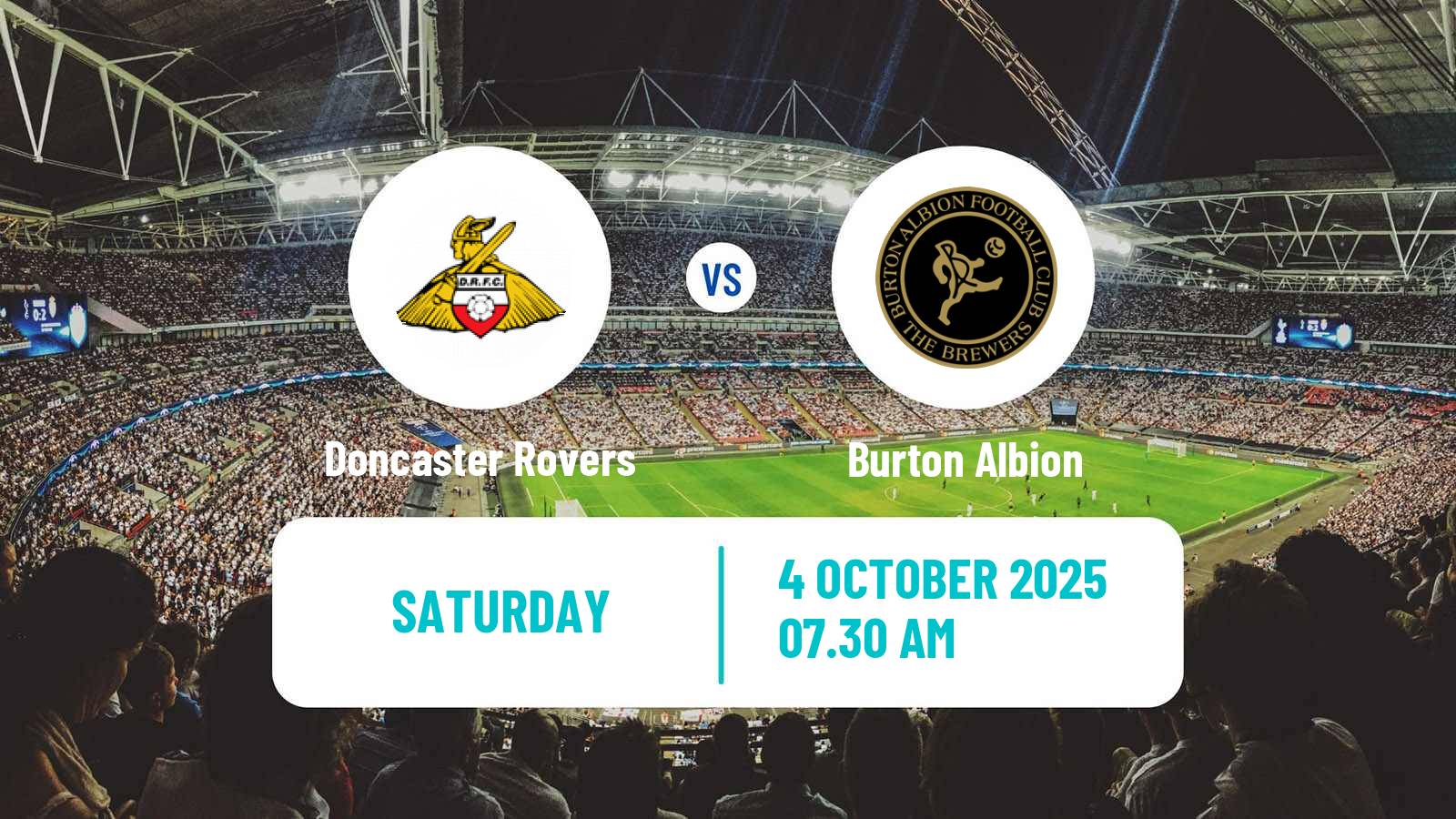 Football English League One Doncaster Rovers - Burton Albion