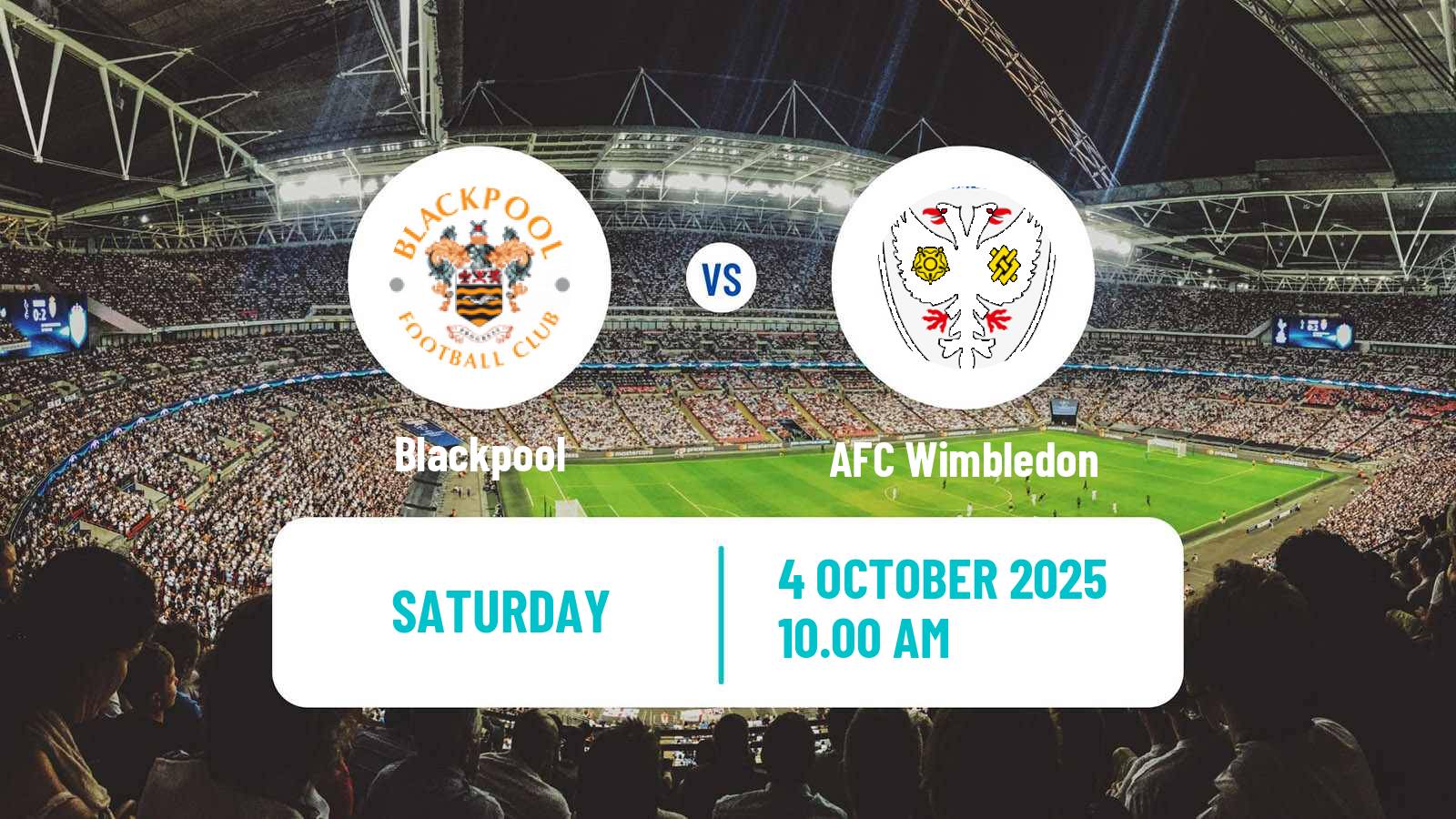 Football English League One Blackpool - AFC Wimbledon