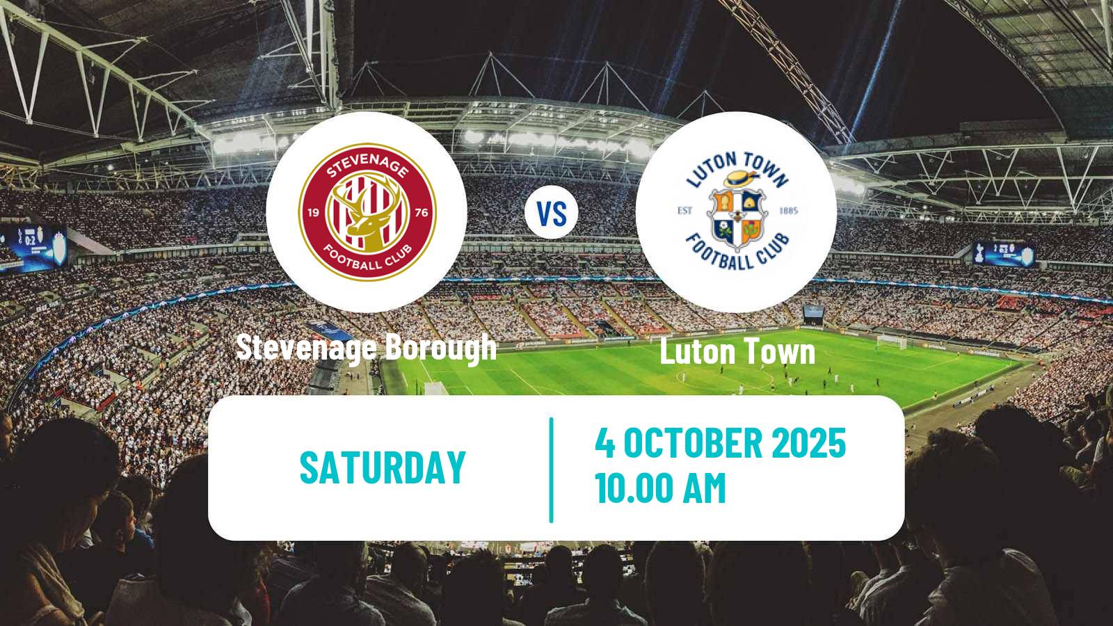 Football English League One Stevenage Borough - Luton Town