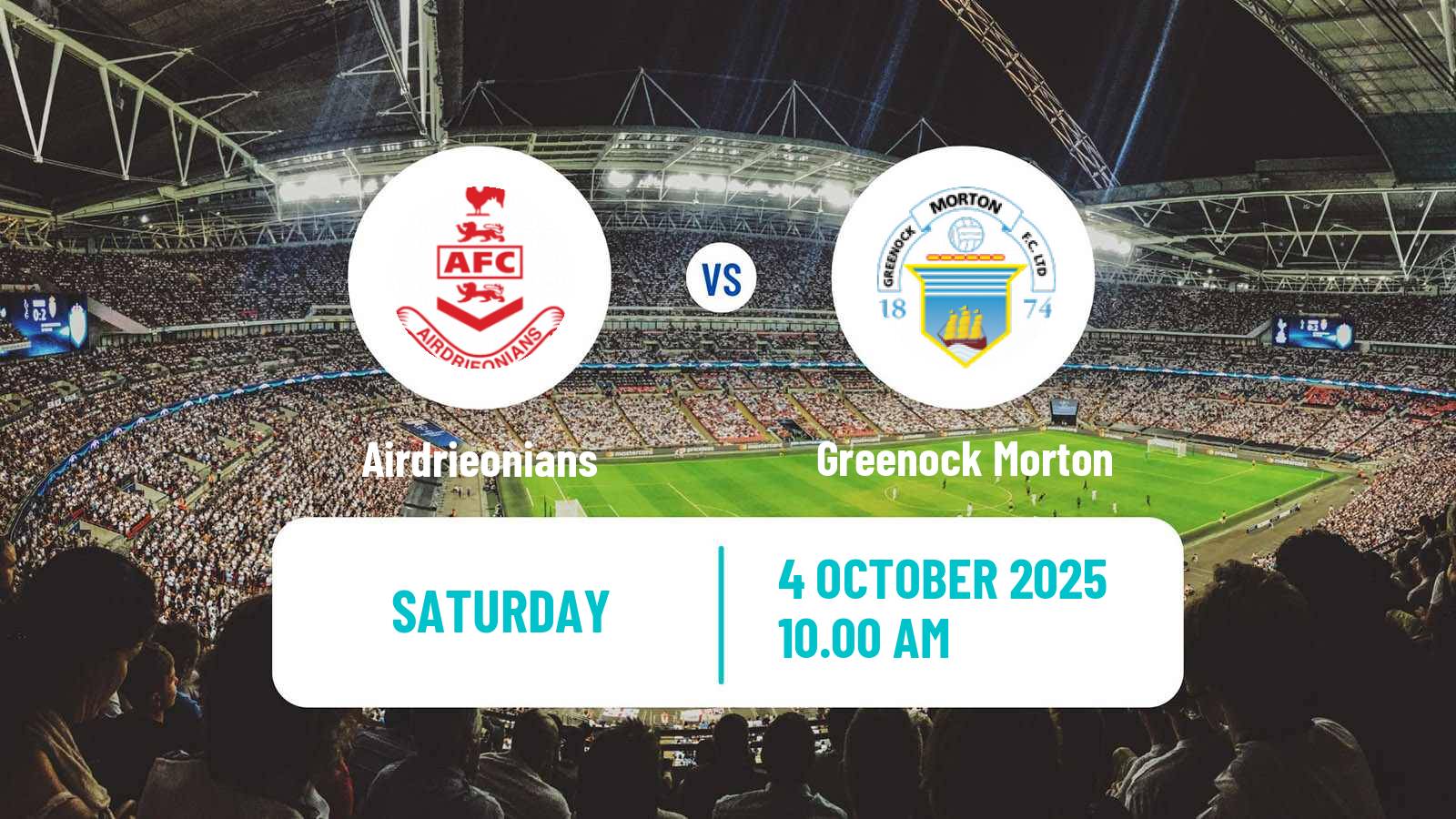 Football Scottish Football Championship Airdrieonians - Greenock Morton