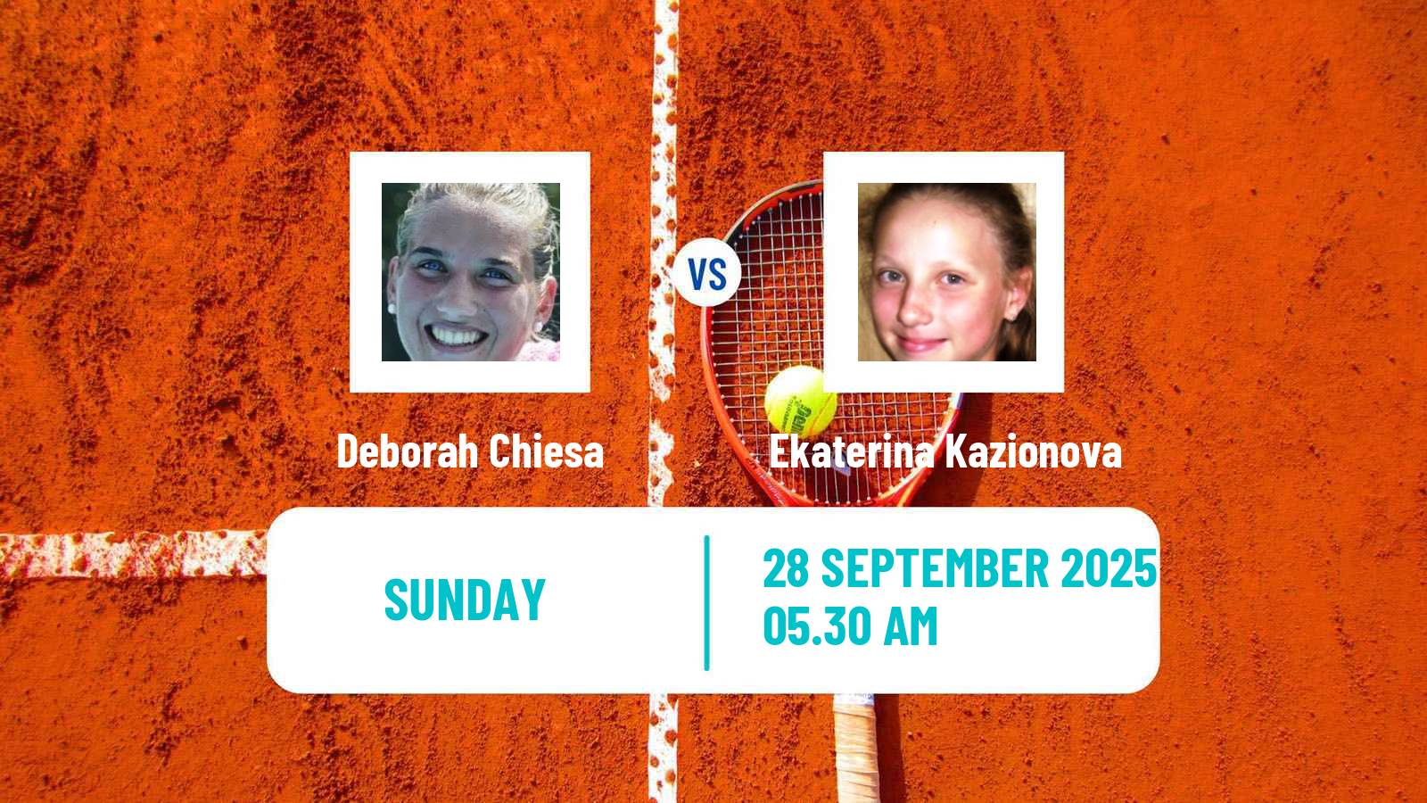 Tennis Rende Challenger Women Deborah Chiesa - Ekaterina Kazionova