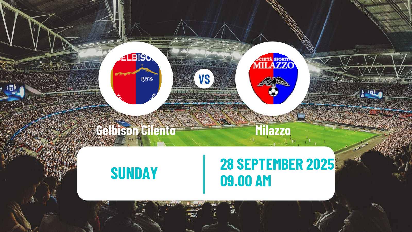 Football Italian Serie D - Group I Gelbison Cilento - Milazzo