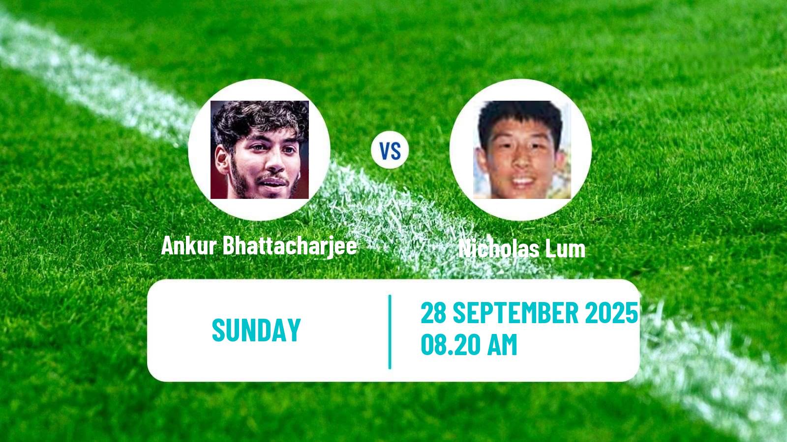Table tennis China Smash Men Ankur Bhattacharjee - Nicholas Lum