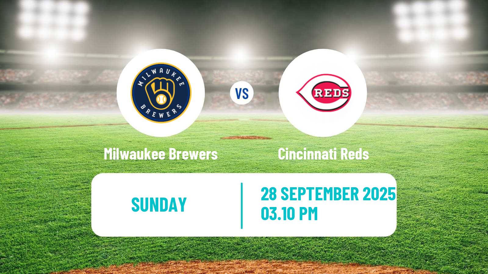 Baseball MLB Milwaukee Brewers - Cincinnati Reds