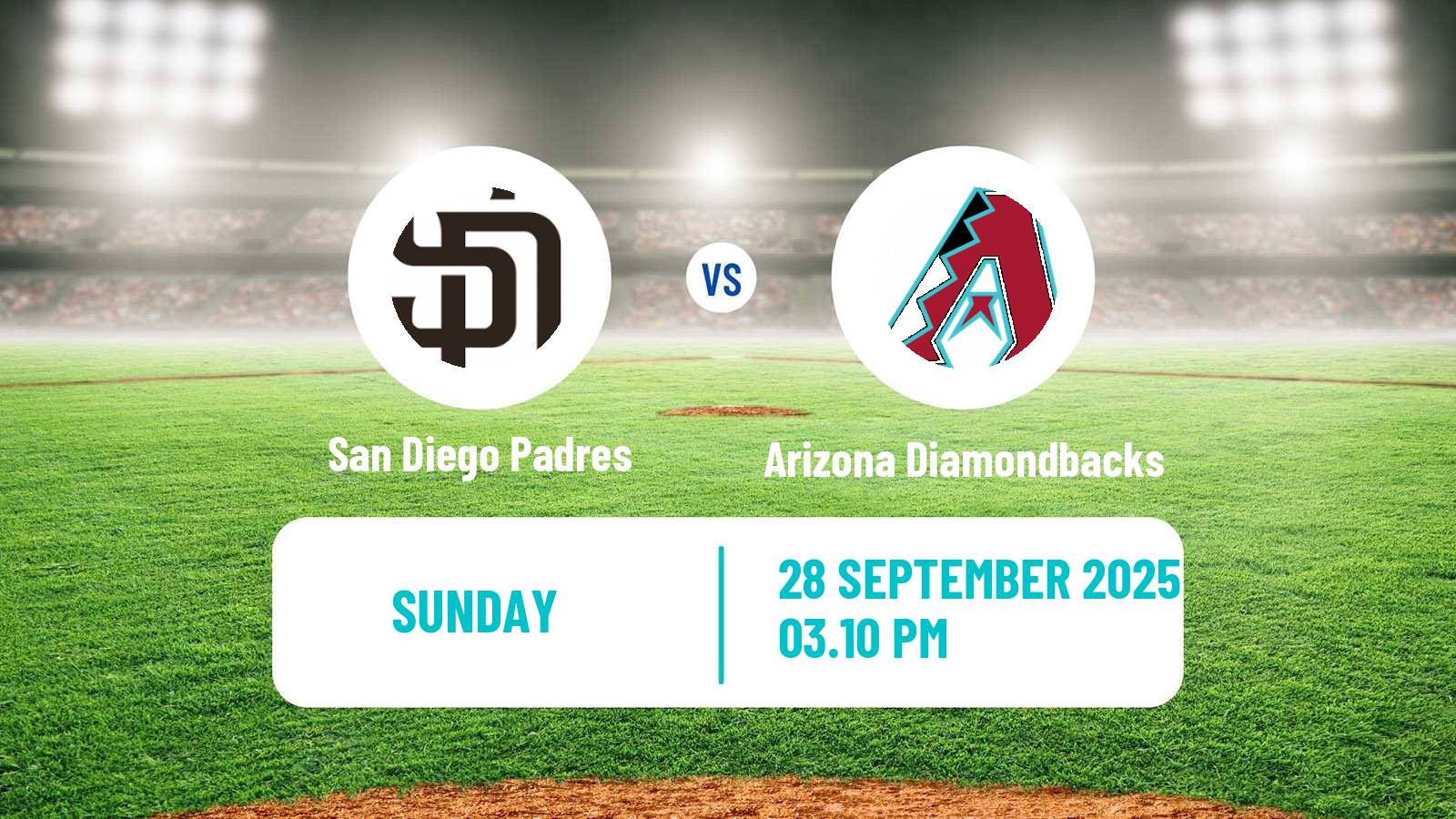 Baseball MLB San Diego Padres - Arizona Diamondbacks