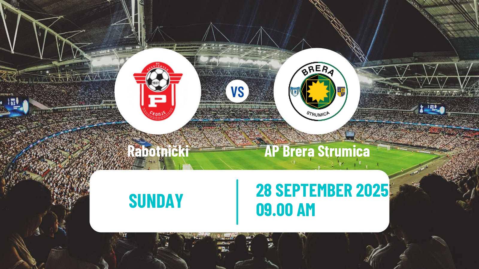 Football North Macedonian 1 MFL Rabotnički - AP Brera Strumica