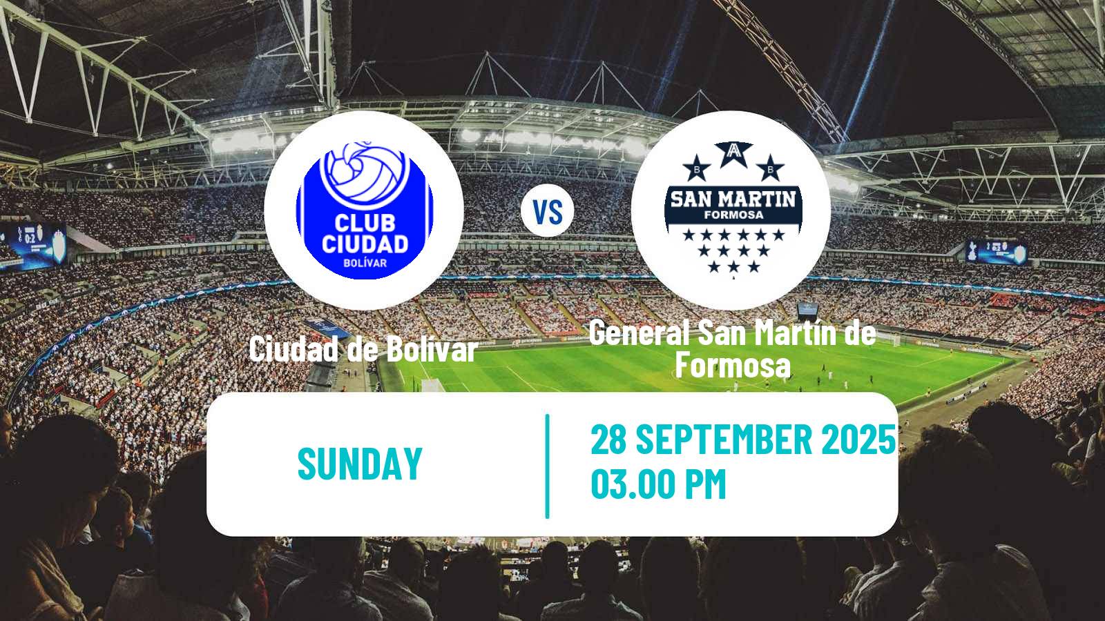 Football Argentinian Torneo Federal Ciudad de Bolívar - General San Martín de Formosa