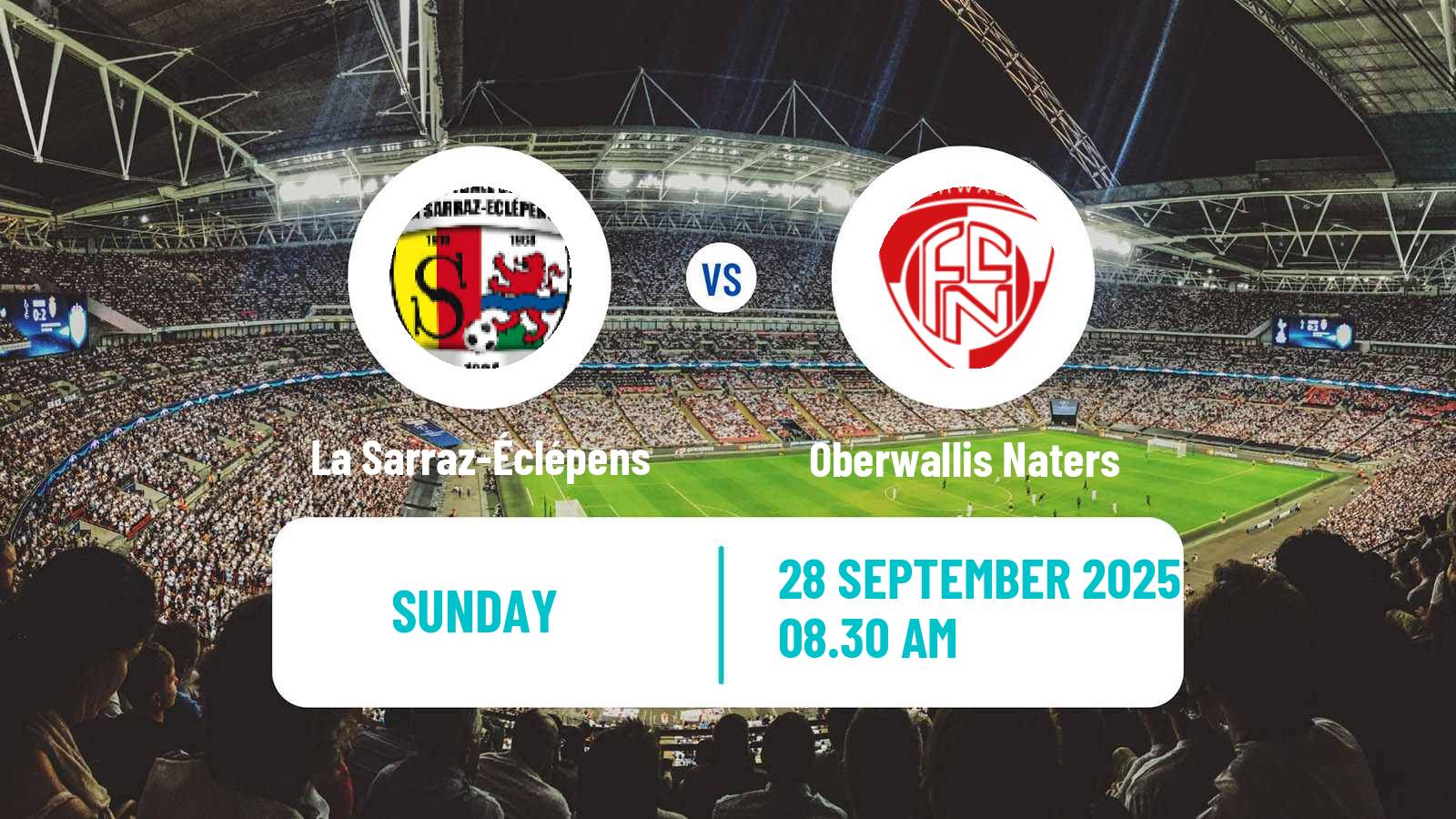 Football Swiss 1 Liga Classic Group 1 La Sarraz-Éclépens - Oberwallis Naters