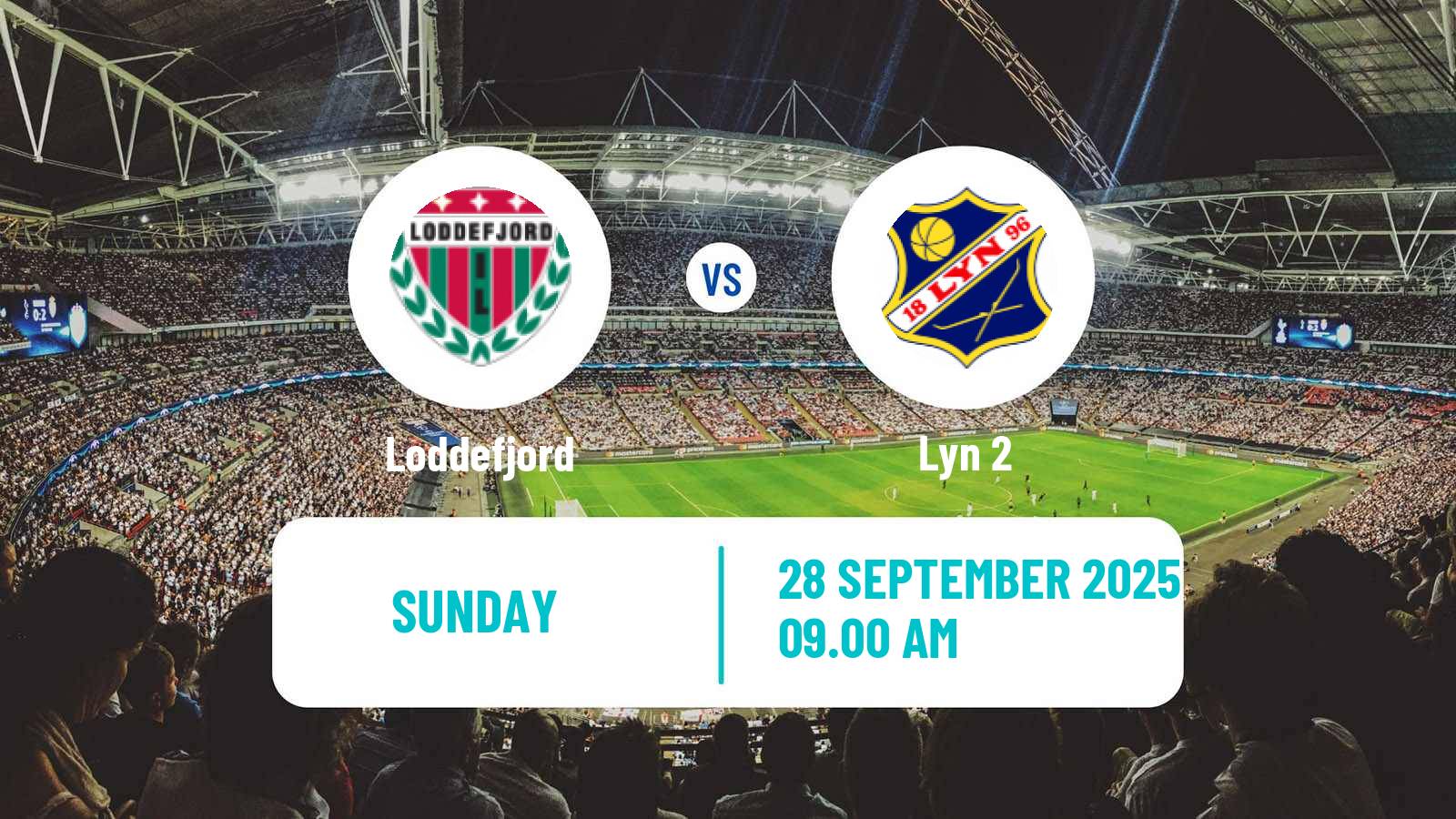 Football Norwegian Division 3 - Group 4 Loddefjord - Lyn 2