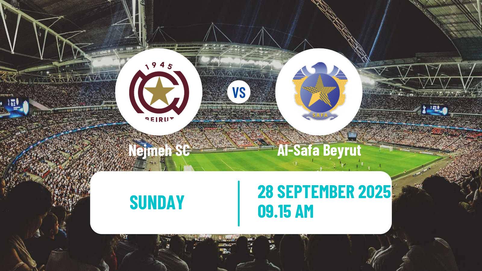Football Lebanese Premier League Nejmeh - Al-Safa Beyrut