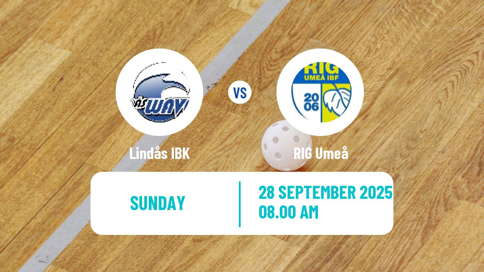 Floorball Swedish Allsvenskan Floorball Lindås IBK - RIG Umeå