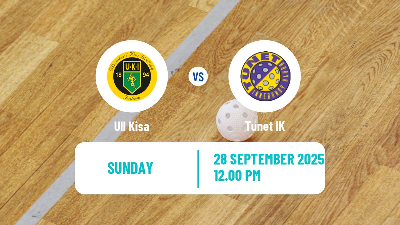Floorball Norwegian Eliteserien Floorball Ull Kisa - Tunet