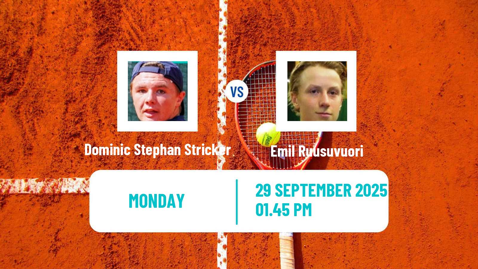 Tennis Mouilleron Le Captif Challenger Men Dominic Stephan Stricker - Emil Ruusuvuori