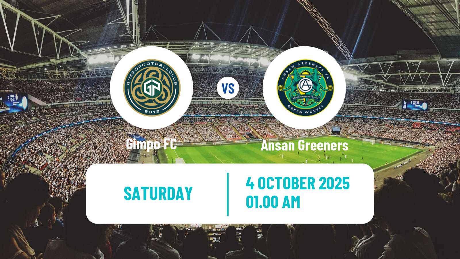 Football South Korean K-League 2 Gimpo - Ansan Greeners