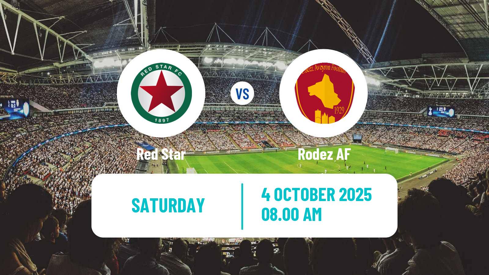 Football French Ligue 2 Red Star - Rodez