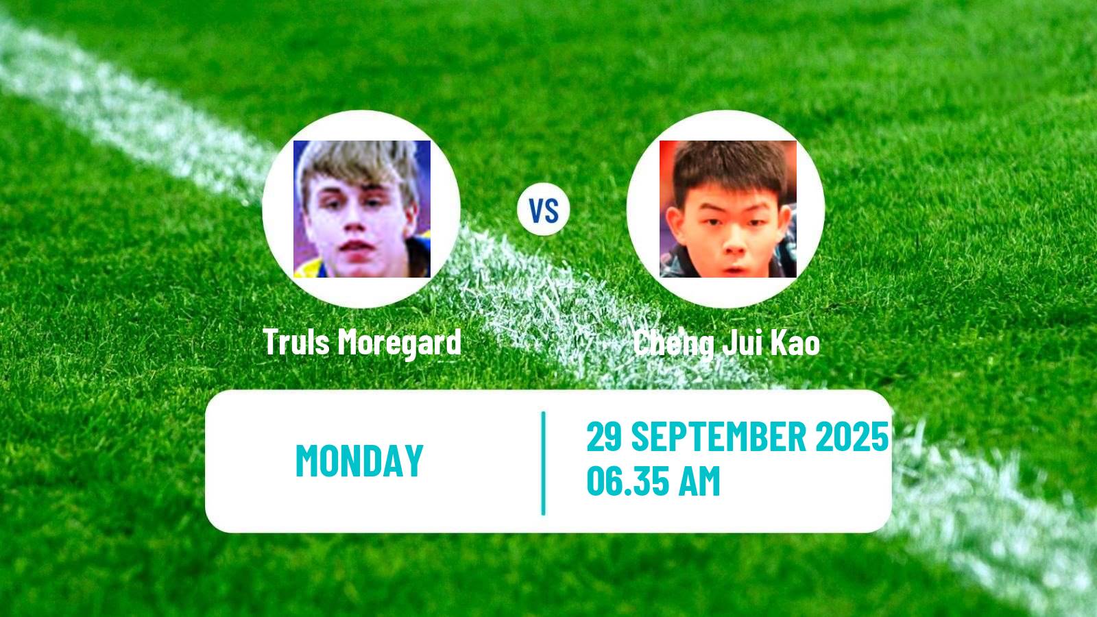 Table tennis China Smash Men Truls Moregard - Cheng Jui Kao