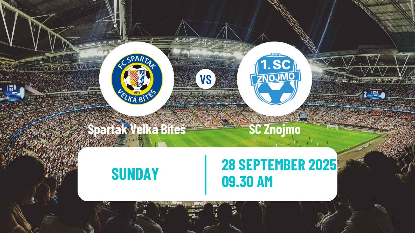 Football Czech Division D Spartak Velká Bíteš - Znojmo