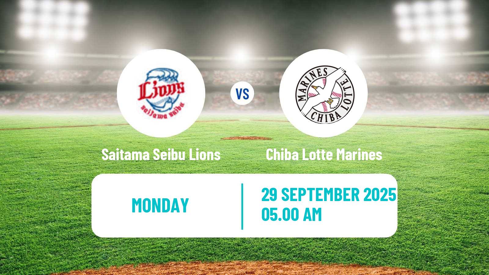 Baseball NPB Saitama Seibu Lions - Chiba Lotte Marines