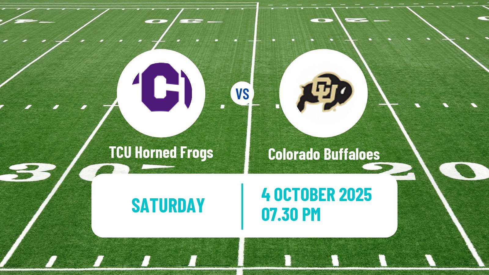 American football NCAA College Football TCU Horned Frogs - Colorado Buffaloes