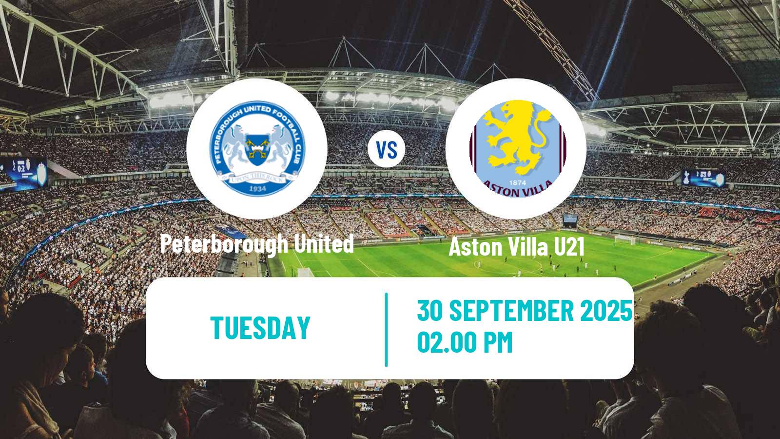 Football English EFL Trophy Peterborough United - Aston Villa U21